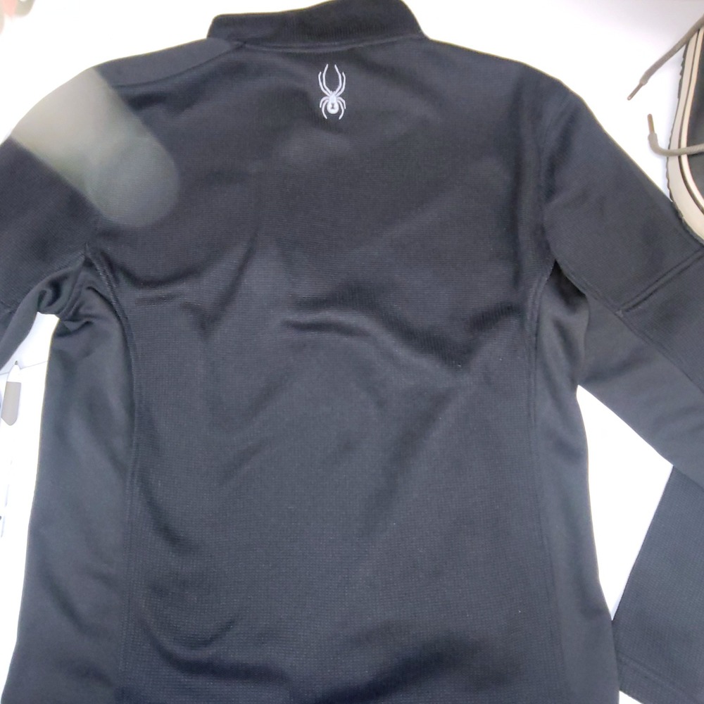 Spyder Men's Black Pullover Long Sleeve Athletic Jacket - Picture 3 of 4